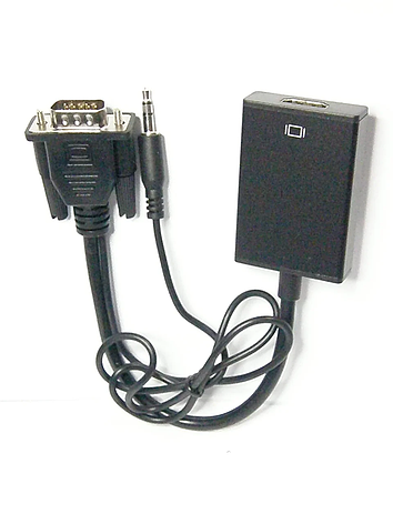 Конвертер VGA в HDMI+ аудіо (VGA-HDMI+3,5 стерео), фото 1