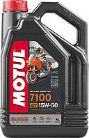 Масло моторне синтетичне для мотоцикла Motul 7100 4T 15W50, 4л