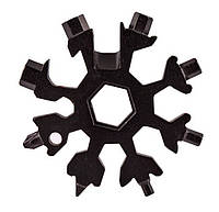 Универсальный ключ Снежинка (черный) Multitool Snowflake Tool гаечный (и не только) с доставкой (NS)