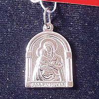 Срібний медальйон Пресвята Богородиця Володимирська, 2.93 г