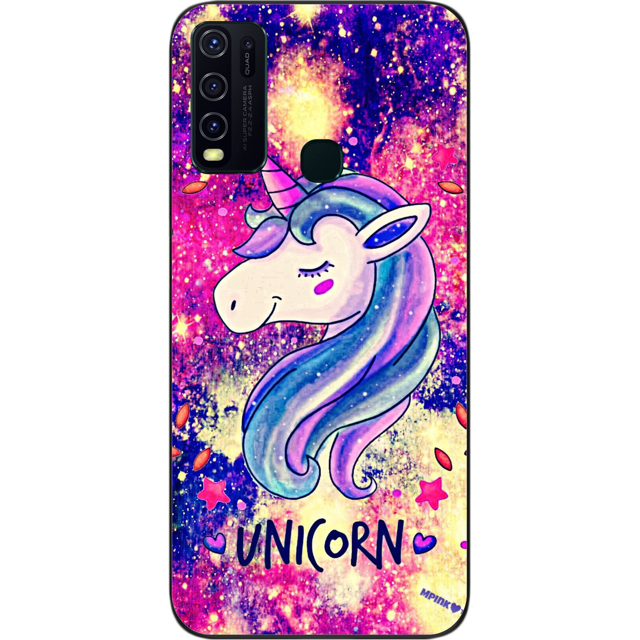 Силіконовий чохол для Vivo Y30 з картинкою Красивий єдиноріг