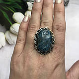 Апатит кільце овал з натуральним апатитом 18,8 розмір Індія!, фото 2