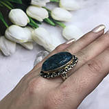 Апатит кільце овал з натуральним апатитом 18,8 розмір Індія!, фото 4