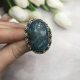 Апатит кільце овал з натуральним апатитом 18,8 розмір Індія!, фото 6
