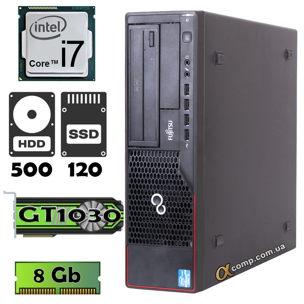 Fujitsu E710 (i7 3770 • GT1030 • 8Gb • 500Gb • ssd 120Gb) dt