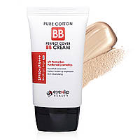 BB крем для лица с гиалуроновой кислотой Eyenlip Pure Cotton Perfect Cover BB Cream #21 Light Beige 30 г