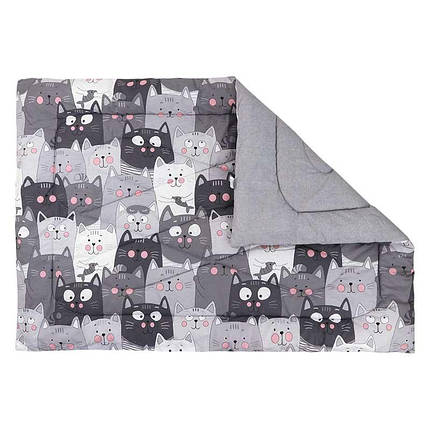 Ковдра дитяча силіконова Руно Grey Cat демісезонна 105х140 см, фото 3