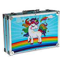 Детский набор художника для рисования, чемодан творчества для детей "Пони голубой" | набір для малювання (GK)