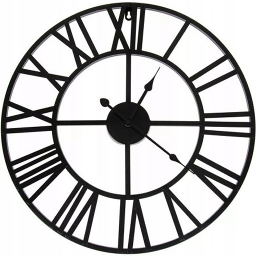 Великий настінний металевий годинник 60 см LOFT RETRO VINTAGE