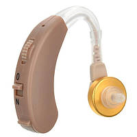 Заушной слуховой аппарат Axon X-163 Бежевый, слуховый аппарат для пожилого человека | підсилювач слуху (GK)