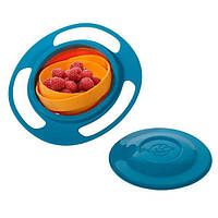 Детская тарелка непроливайка Gyro Bowl Синяя, детская тарелка | непроливайка для дітей (SH)