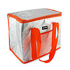 Ізотермічна сумка-холодильник "Sannea" Cooler Bag Помаранчева на 16 л, переносна термосумка для обідів