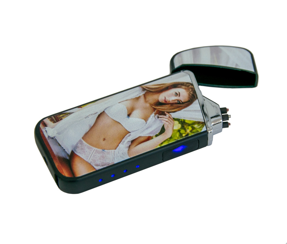 Зажигалка с принтом девушки в белом белье ZGP 28, электро-импульсная USB зажигалка | сенсорна запальничка (TS) - фото 3 - id-p1498946845