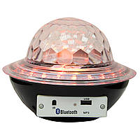 Музыкальный диско шар Ufo crystal magic ball Черный, светомузыкальный led шар с блютузом и пультом (GK)