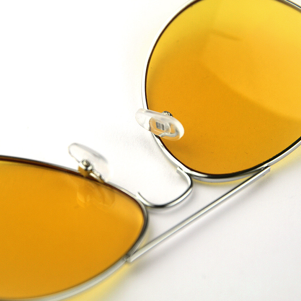 Очки для водителей желтые для ночного вождения, Авиаторы Night View Glasses в металлической оправе (GK) - фото 8 - id-p1498935535