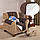 Накидка на крісло (155х46 см), Couch Coat - Коричнева, двостороннє стьобане покривало, фото 3