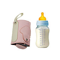 Подогреватель детских бутылочек USB (Розовый) прибор для подогрева детских бутылочек (розігрівач) (GK)