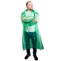 Чоловічий дощовик "Ваш комфорт" Зелений, плащ від дощу рибацький суцільний, туристичний (плащ дождевик)