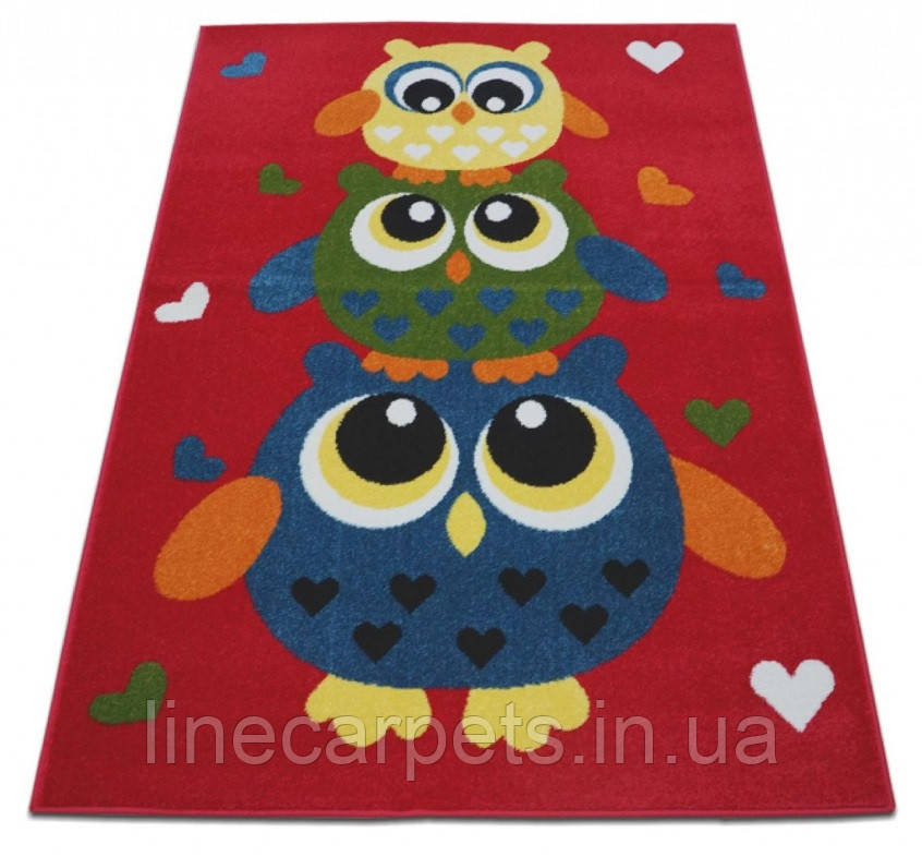 Килим в дитячу сови Kolibri 11207-120 червоний, фото 1