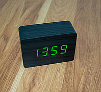 Распродажа! Настольные лед часы ET 009 черного цвета, светодиодные часы с термометром (GK)