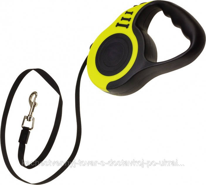 Повідець рулетка для собак Retractable Dog Leash SJ-188-5M, чорно-жовтий, поводок для собак 5 метрів