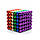Магнітний конструктор-головоломка неокуб кольоровий Neocube 216 5мм магнітні кульки з доставкою, фото 3