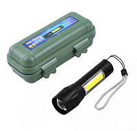 Компактный мощный аккумуляторный LED фонарик USB COP BL-511 158000 W светодиодный с фокусировкой (NV)