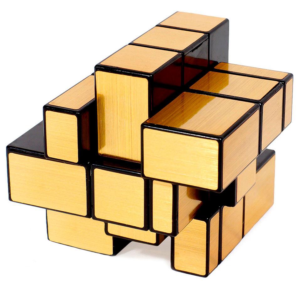 Незвичайний золотий кубік рубік 3x3 Cube World Magic, дзеркальний кубик рубика з різними гранями, фото 1