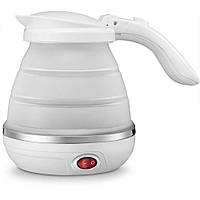 Силиконовый складной электрочайник, Folding Kettle WDL-09B, белый, чайник дорожный, туристический (GK)