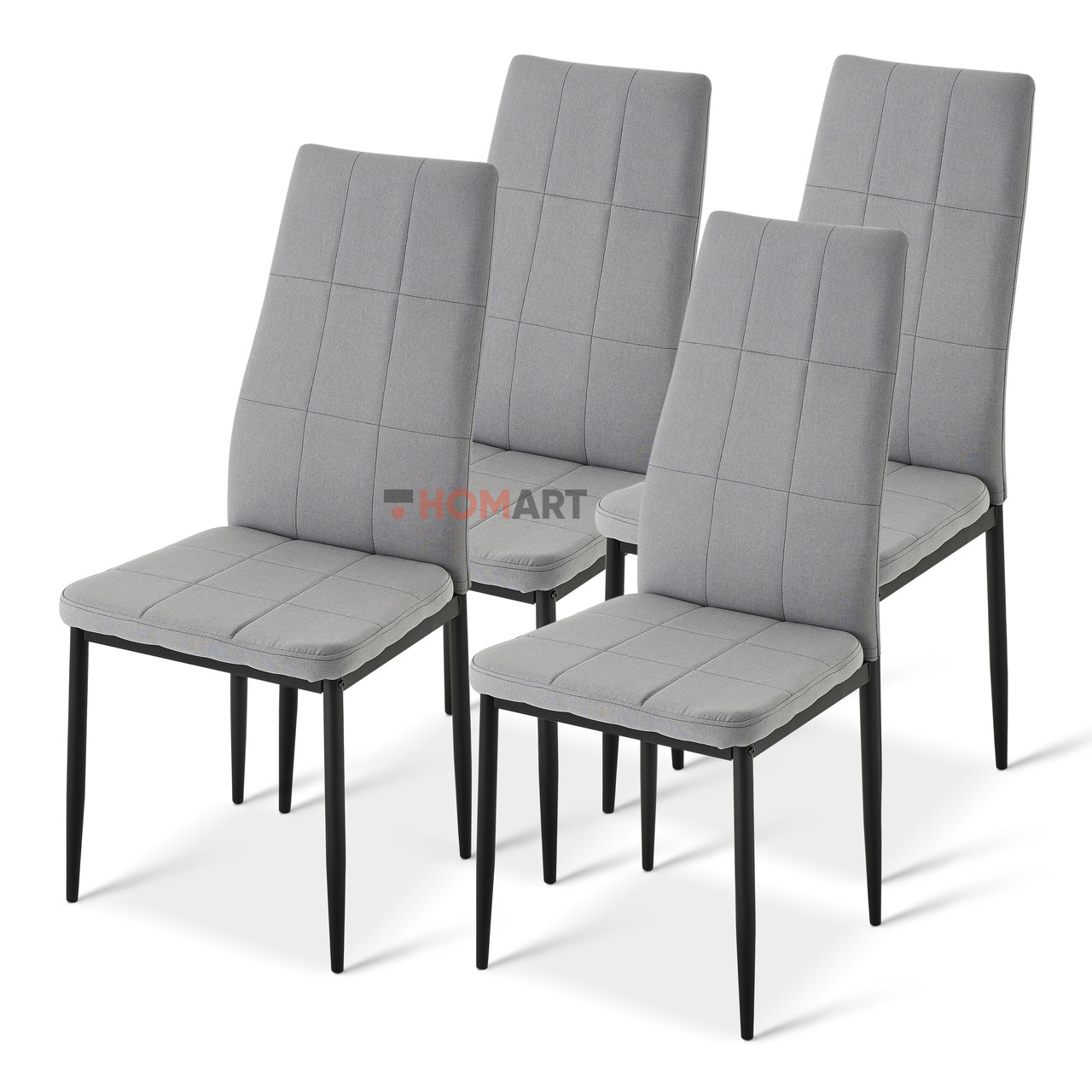 Стільці кухонні комплект 4 шт Homart TCM-005GC текстиль сірий (9297)
