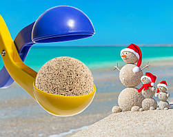 Розпродаж! Песколеп "Колобок" іграшка на пляж і для пісочниці Синьо-жовтий - пасочки з піску - з доставкою