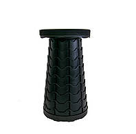 Складной стул туристический "Folding stool - Черный", телескопический стул 45х26 см, табурет пластиковый (TL)