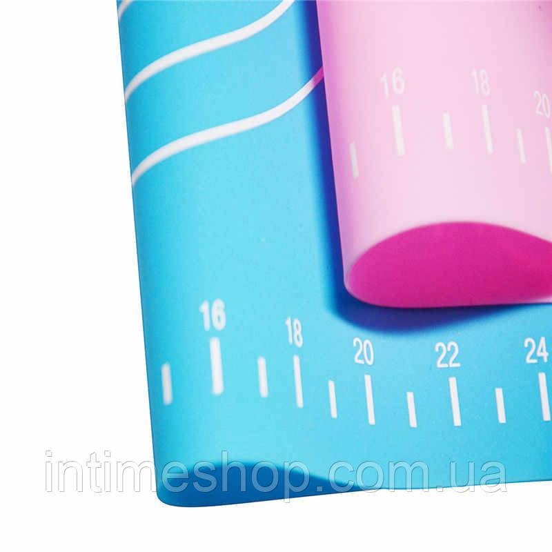 Силиконовый коврик для запекания 29x26 см, цвет - Розовый, коврик для теста силиконовый (TI) - фото 5 - id-p1498944632