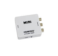 Переходник hdmi на тюльпаны (AV) MINI HDMI2AV конвертер видеосигнала hdmi в av (RCA) (ТОП)