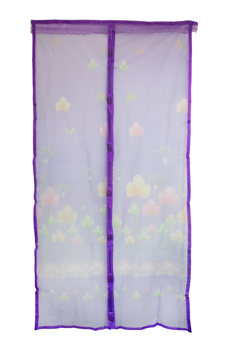 Сетка на двери от мух на магнитах Фиолетовая с рисунком 210х100см, сетка москитная на дверь (TO) - фото 1 - id-p1498953223