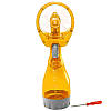 Ручний міні вентилятор з водою, на батарейках, Water Spray Fan помаранчевий з водяним розпиленням, на воді