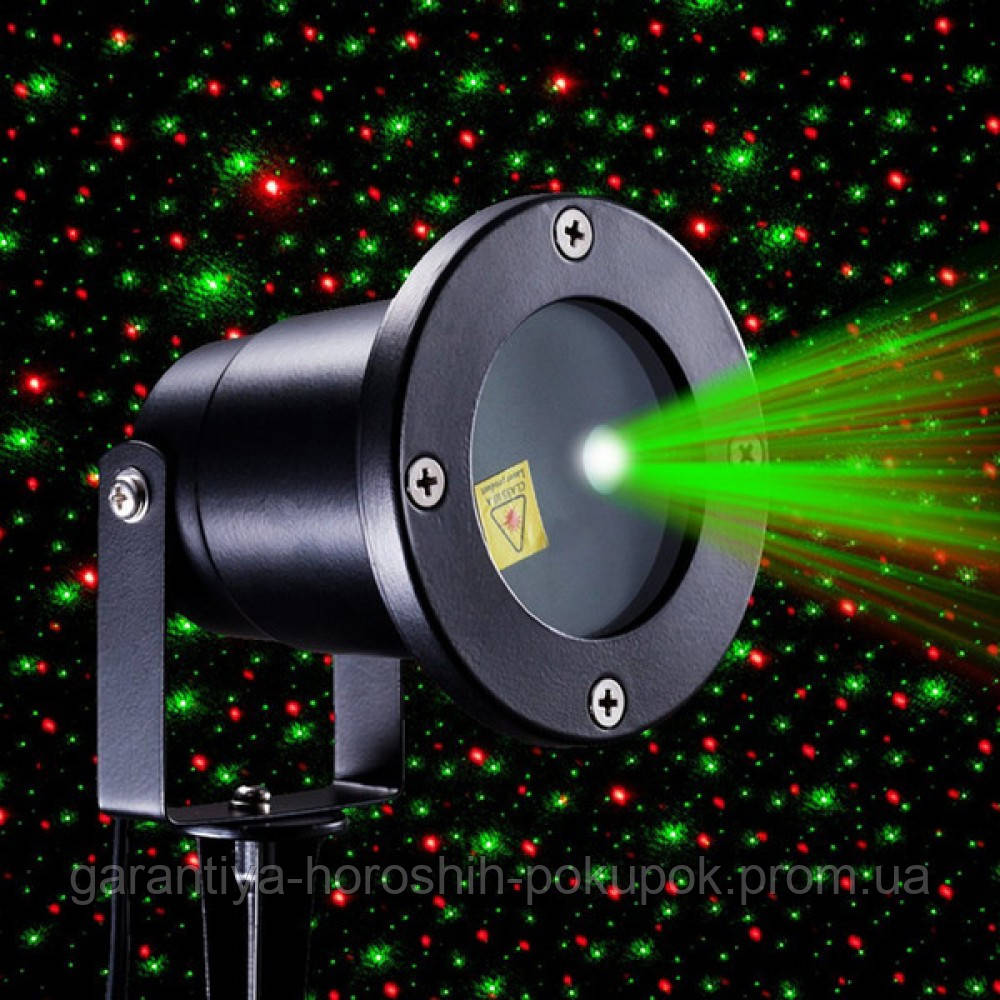 Уличный новогодний лазерный проектор с пультом (корпус цилиндрический, металл) (GA) - фото 2 - id-p1498953338