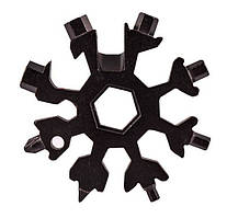 Універсальний ключ Сніжинка (чорний) Multitool Snowflake Tool гайковий (і не тільки) з доставкою