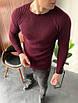 Стильна кофта чоловіча бордова демісезонна приталений светр Туреччина люкс якості, фото 2