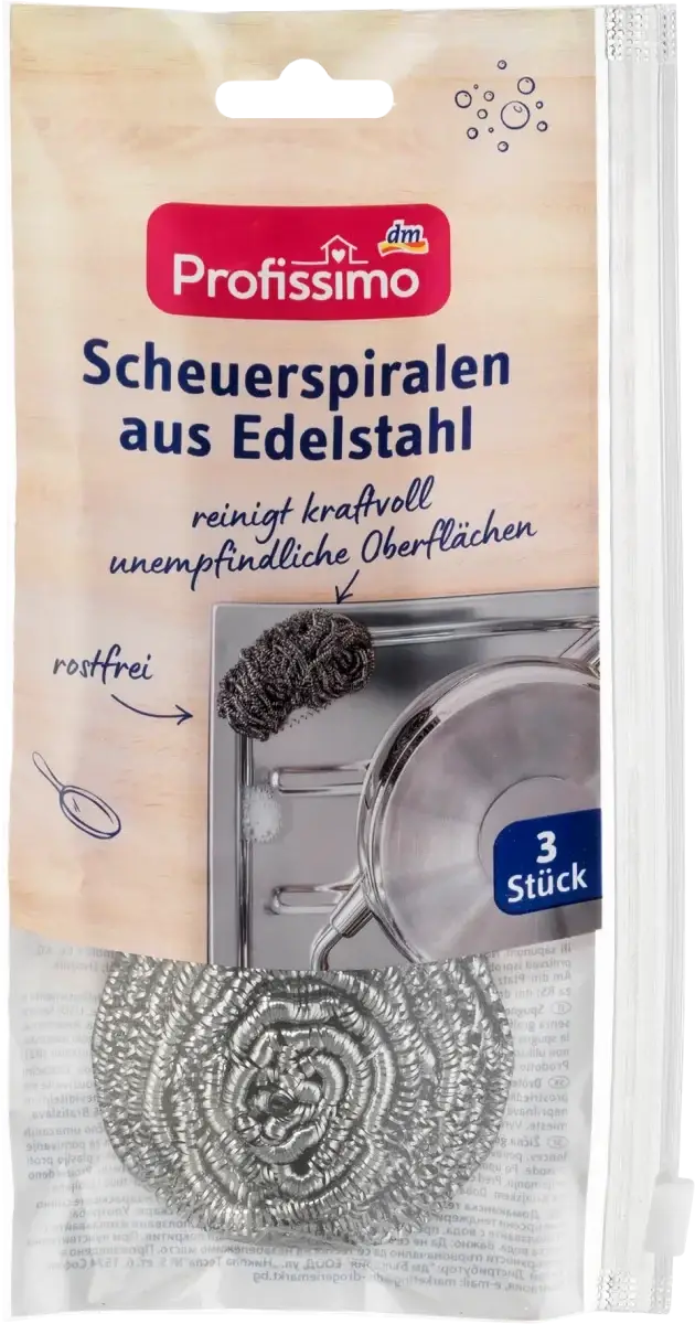 

Металлические мочалки для кухни Profissimo Edelstahl-Topfreiniger, 3 шт.