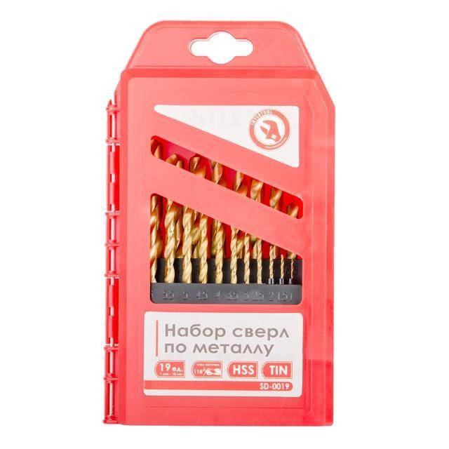 

Набор сверл по металлу HSS 19 шт INTERTOOL SD-0019