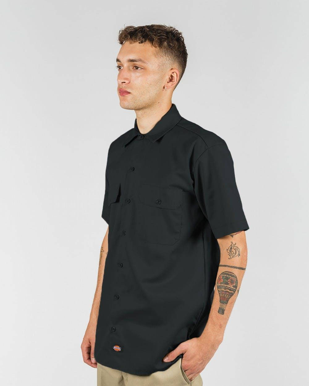 

Рубашка Dickies Short Sleeve Work Shirt, Black XL, Черный