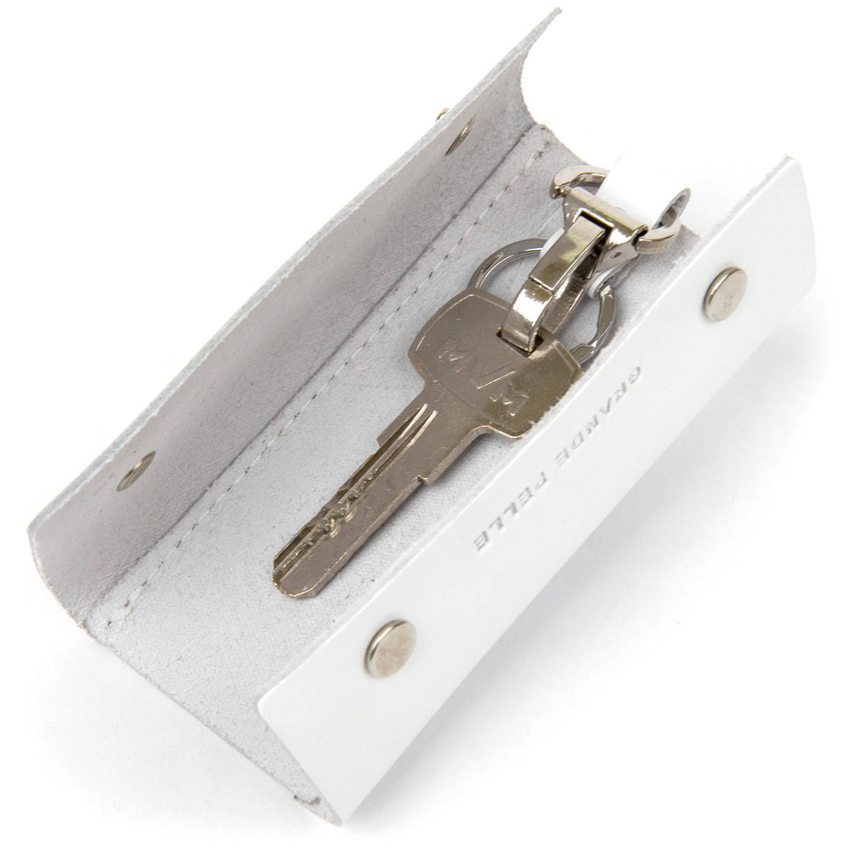 

Кожаная универсальная ключница GRANDE PELLE 11346 Белый