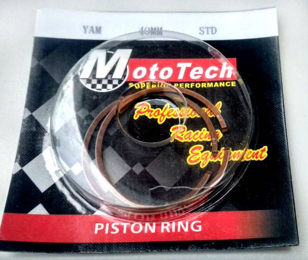 

Кольца поршневые YAMAHA 50сс STD 40,00mm (тонкие на ОРИГИНАЛЬНИЙ поршень) "MotoTech" Taiwan