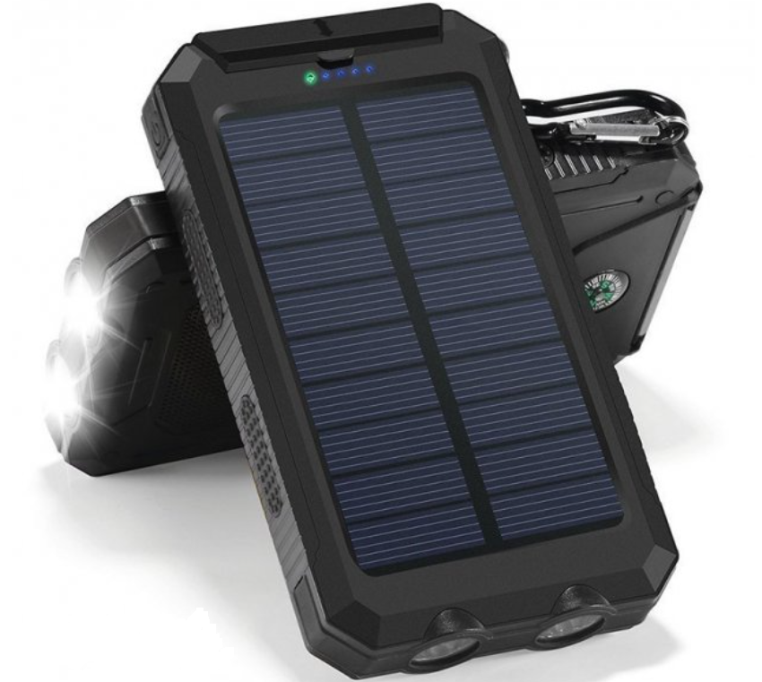 

Power Bank powerbank 10000 mAh Solar LED | Повер Банк LED |(фактическая 7000) с солнечной панелью, Белый