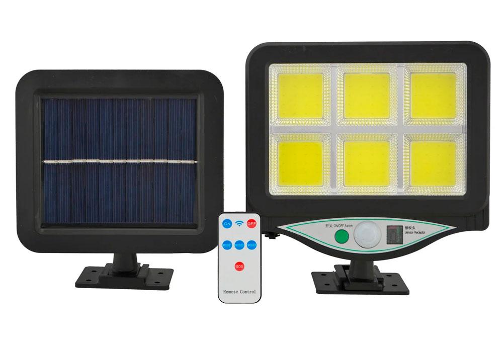 Уличный светильник с датчиком движения BK-128 6COB, фонарь на солнечной батарее (солнечных батареях) (TO) - фото 1 - id-p1498954030