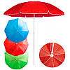 Солнцезащитный зонт "Stenson - Красный" 2,1 м, большой зонт пляжный усиленный (система ромашка) (NV)
