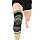 Фіксатор для колінного суглоба чорно - салатовий, компресійний еластичний наколінник для спорту, фото 4
