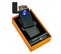 Электро-зажигалка спиральная + газовая турбо-зажигалка USB Lighter TH 705, электронная ЮСБ аккумуляторная (NV)