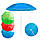Велика парасолька від сонця "Stenson - Синя" 2,1 м, парасолька садова посилена (система ромашка) без нахилу, фото 2